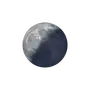 Abnehmender Mond mit Horizont