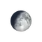 Zunehmender Mond mit Horizont