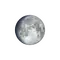 Zunehmender Mond mit Horizont