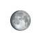 Zunehmender Mond mit Horizont