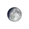 Zunehmender Mond mit Horizont