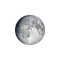 Zunehmender Mond mit Horizont