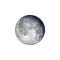 Abnehmender Mond mit Horizont