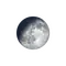 Zunehmender Mond mit Horizont
