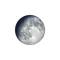 Zunehmender Mond mit Horizont