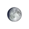 Zunehmender Mond mit Horizont