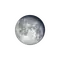 Abnehmender Mond mit Horizont
