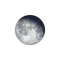 Abnehmender Mond mit Horizont
