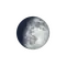 Zunehmender Mond mit Horizont