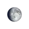 Zunehmender Mond mit Horizont