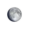 Zunehmender Mond mit Horizont