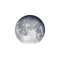 Abnehmender Mond mit Horizont