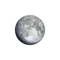 Zunehmender Mond mit Horizont