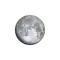 Zunehmender Mond mit Horizont