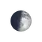 Zunehmende Sichel mit Horizont