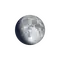 Zunehmender Mond mit Horizont