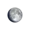 Zunehmender Mond mit Horizont