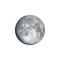 Zunehmender Mond mit Horizont