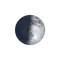 Zunehmende Sichel mit Horizont
