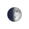 Zunehmende Sichel mit Horizont