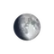 Zunehmender Mond mit Horizont