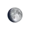Zunehmender Mond mit Horizont