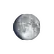 Zunehmender Mond mit Horizont