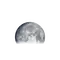 Zunehmender Mond mit Horizont
