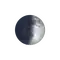 Zunehmende Sichel mit Horizont