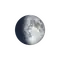 Zunehmender Mond mit Horizont