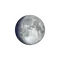 Zunehmender Mond mit Horizont