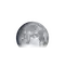 Zunehmender Mond mit Horizont