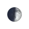 Zunehmende Sichel mit Horizont