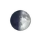 Zunehmende Sichel mit Horizont