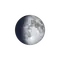 Zunehmender Mond mit Horizont