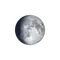 Zunehmender Mond mit Horizont