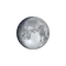 Zunehmender Mond mit Horizont