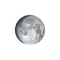 Zunehmender Mond mit Horizont
