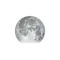 Zunehmender Mond mit Horizont