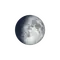 Zunehmender Mond mit Horizont