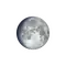 Zunehmender Mond mit Horizont