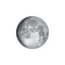 Zunehmender Mond mit Horizont