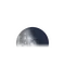 Abnehmender Mond mit Horizont