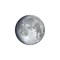 Zunehmender Mond mit Horizont
