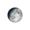 Zunehmender Mond mit Horizont