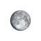 Zunehmender Mond mit Horizont
