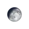 Zunehmender Mond mit Horizont