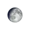 Zunehmender Mond mit Horizont