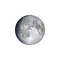 Zunehmender Mond mit Horizont