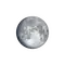 Zunehmender Mond mit Horizont
